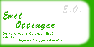 emil ottinger business card